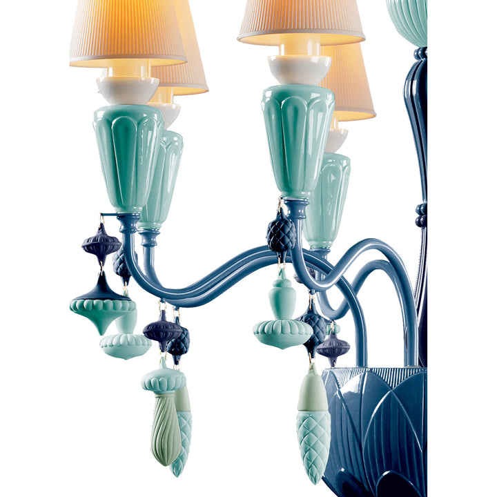 Image 5 Lladro Ivy and Seed 8 Lights Chandelier. Ocean (US) - 01023811