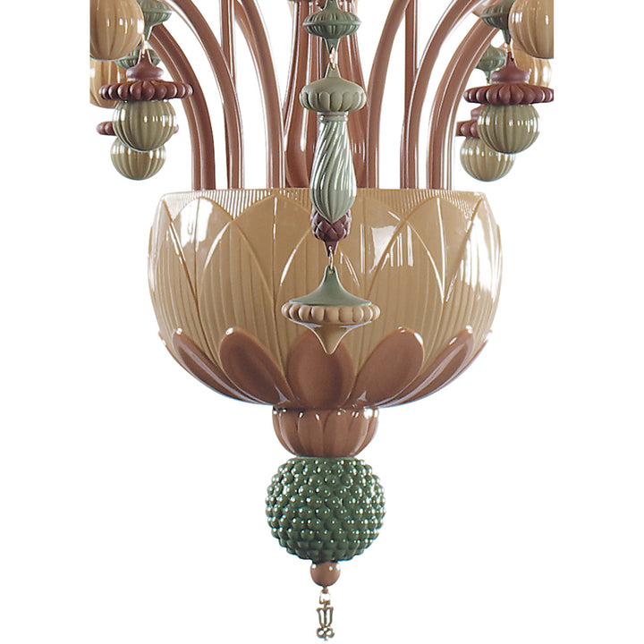 Image 3 Lladro Ivy and Seed 20 Lights Chandelier. Medium Model. Spices (US) - 01023823