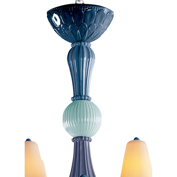 Image 3 Lladro Ivy and Seed 20 Lights Chandelier. Medium Model. Ocean (US) - 01023829