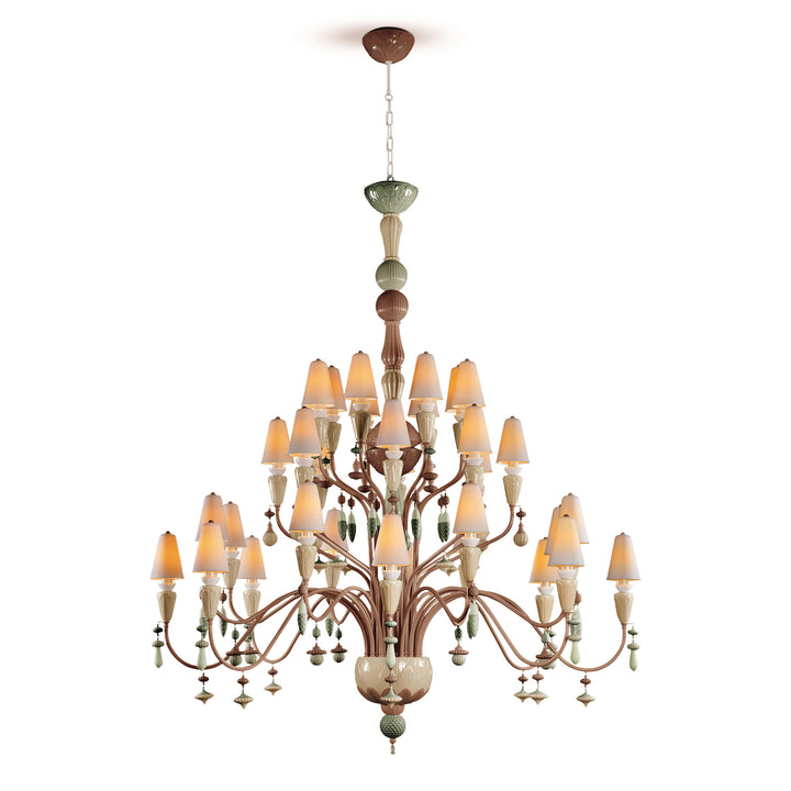 Lladro Ivy and Seed 32 Lights Chandelier. Large Model. Spices (US) - 01023841