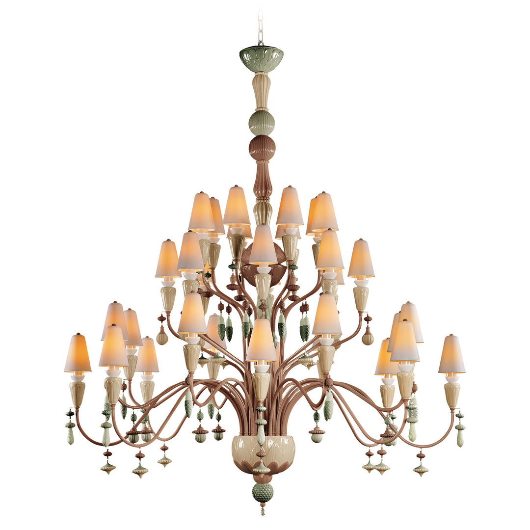 Image 2 Lladro Ivy and Seed 32 Lights Chandelier. Large Model. Spices (US) - 01023841