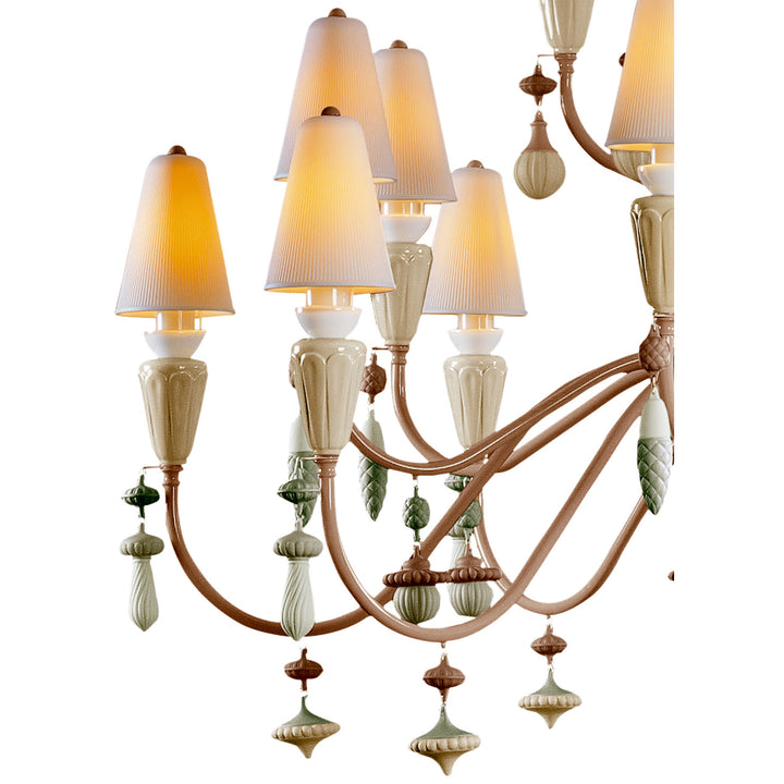 Image 5 Lladro Ivy and Seed 32 Lights Chandelier. Large Model. Spices (US) - 01023841