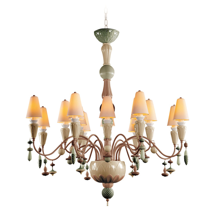 Image 2 Lladro Ivy and Seed 16 Lights Chandelier. Medium Flat Model. Spices (US) - 01023859