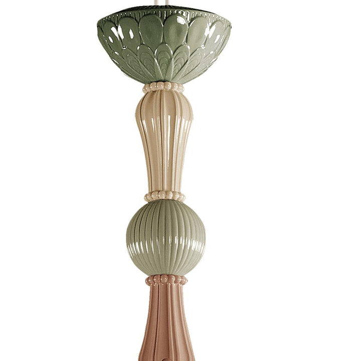 Image 3 Lladro Ivy and Seed 16 Lights Chandelier. Medium Flat Model. Spices (US) - 01023859