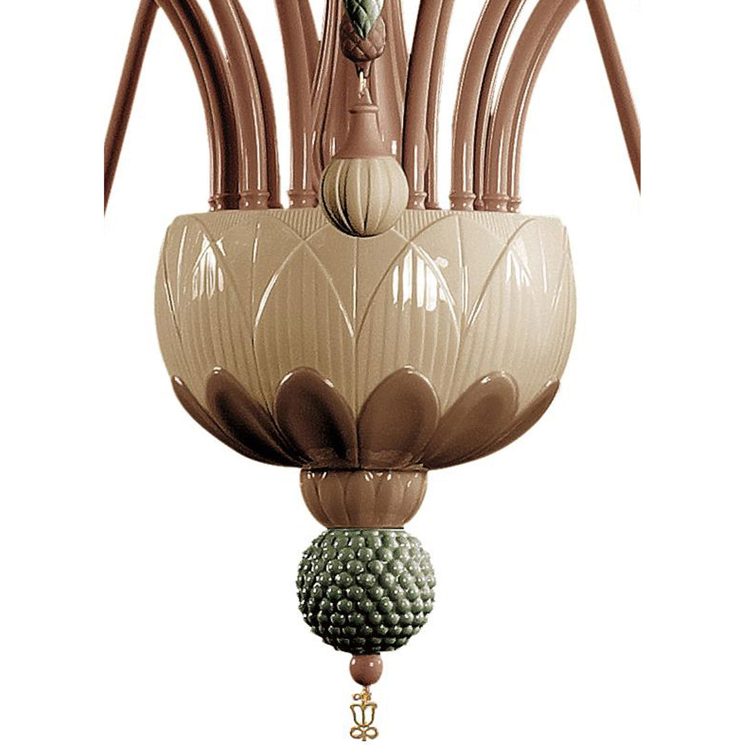 Image 4 Lladro Ivy and Seed 16 Lights Chandelier. Large Flat Model. Spices (US) - 01023877