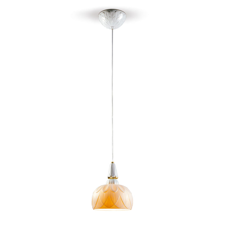 Lladro Ivy and Seed Single Ceiling Lamp. Golden Luster (US) - 01023895