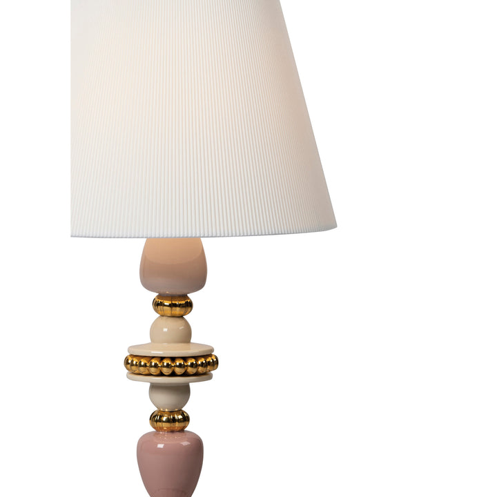 Image 2 Lladro Firefly Table Lamp. Pink and Golden Luster. (US) - 01023997