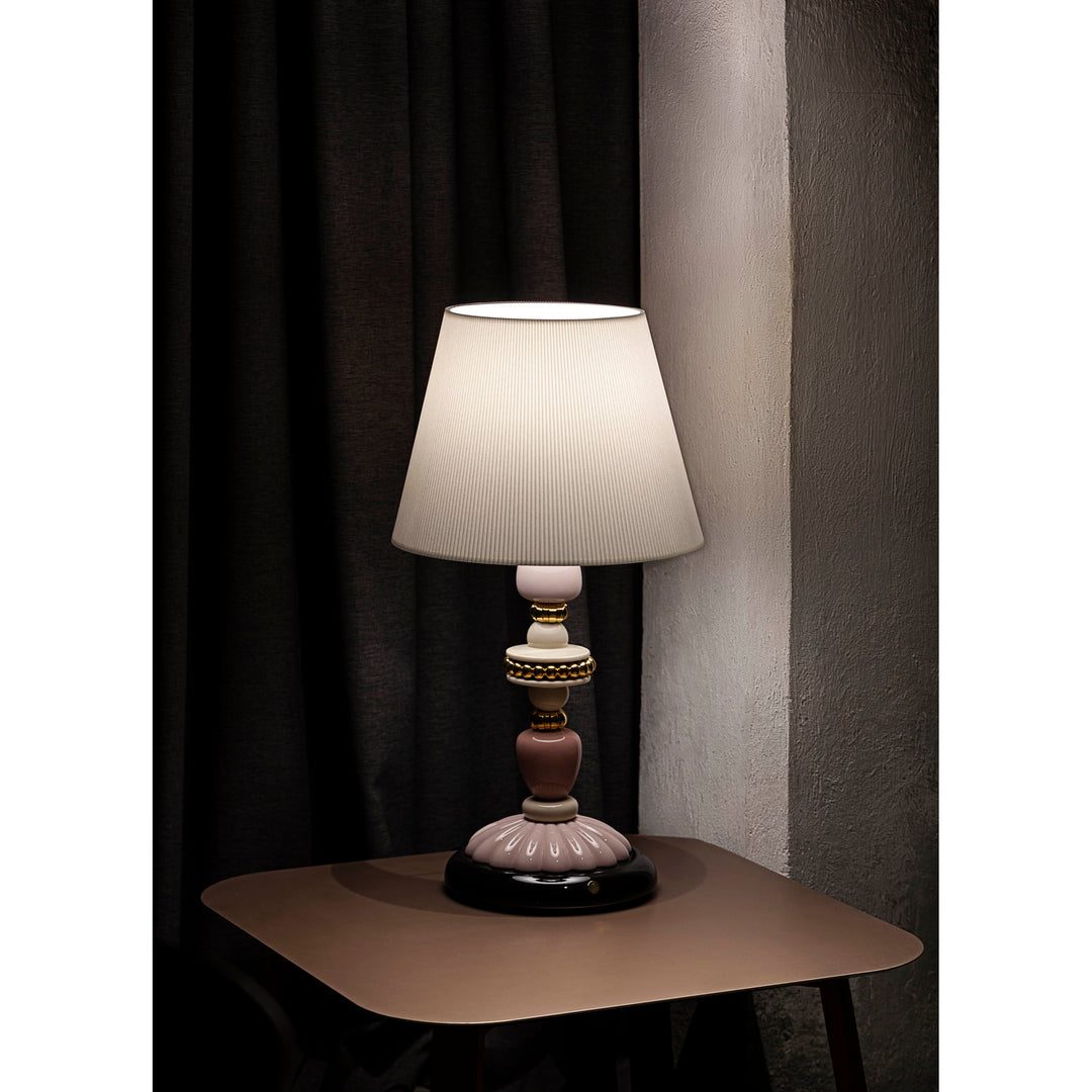 Image 3 Lladro Firefly Table Lamp. Pink and Golden Luster. (US) - 01023997