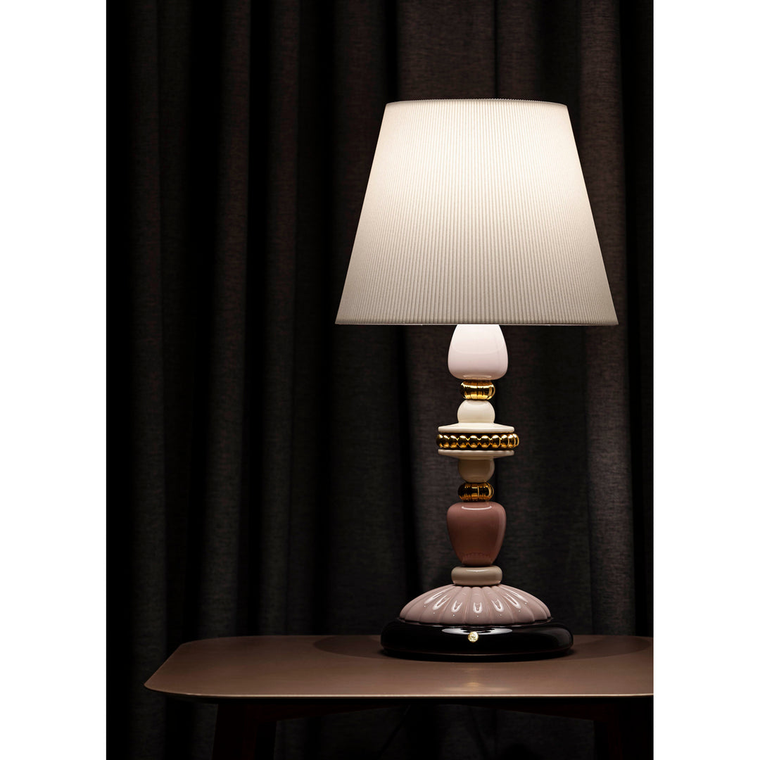 Image 5 Lladro Firefly Table Lamp. Pink and Golden Luster. (US) - 01023997