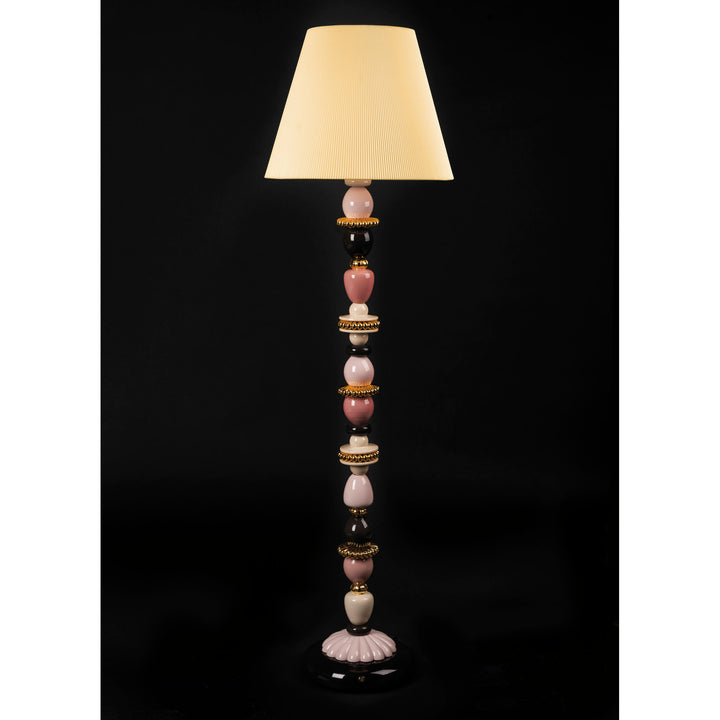 Image 4 Lladro Firefly Floor Lamp. Pink and Golden Luster. (US) - 01024004