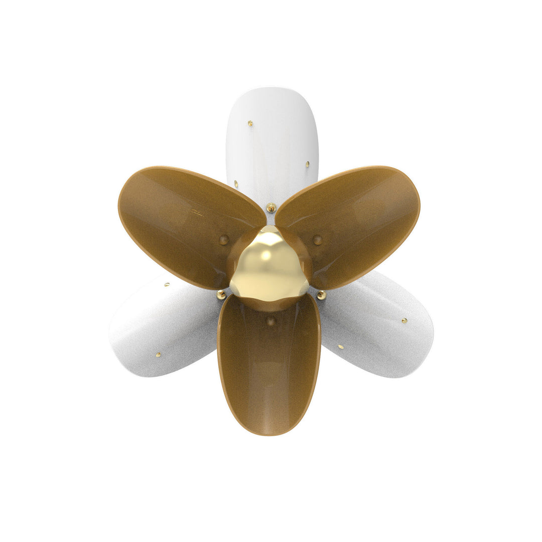 Lladro Blossom Wall Sconce. White and gold. (US) - 01024066