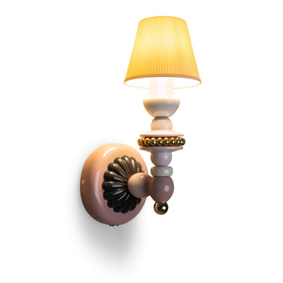 Lladro Firefly Wall Sconce. Pink and gold. (US) - 01024101