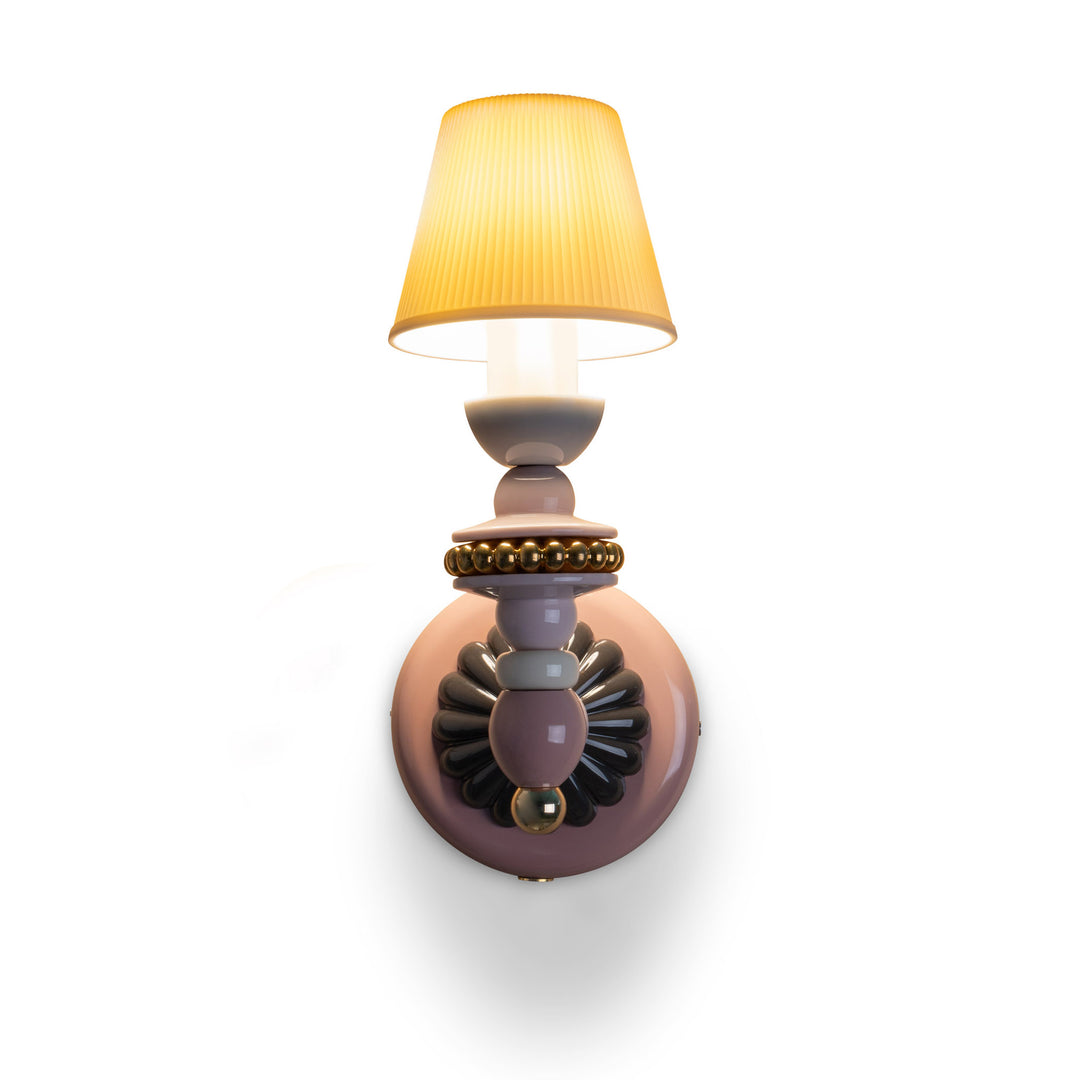 Image 3 Lladro Firefly Wall Sconce. Pink and gold. (US) - 01024101