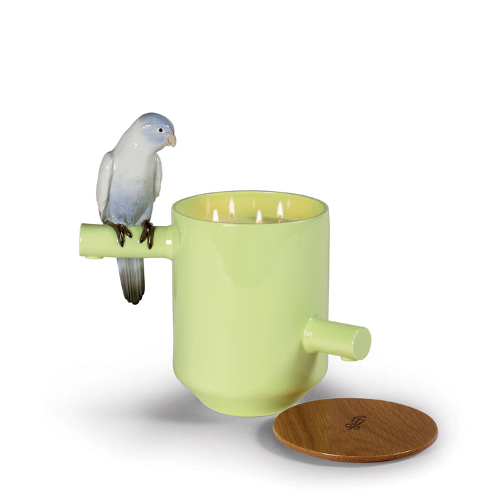 Lladro Parrot's scented Treasure. On the prairie Scent. Green - 01040150