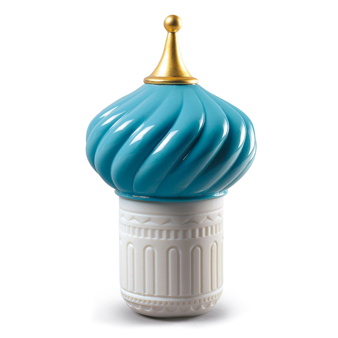 Lladro Turquoise Spire Candle 1001 Lights. Unbreakable Spirit Scent - 01040157