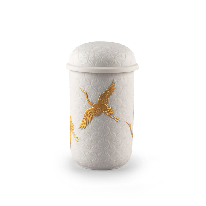 Image 5 Lladro Golden Cranes Candle. Redwood fire Scent - 01040213