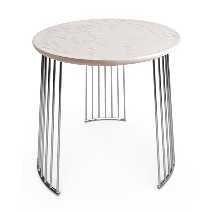 Lladro Frost Moment Table. Chrome metal - 01040224