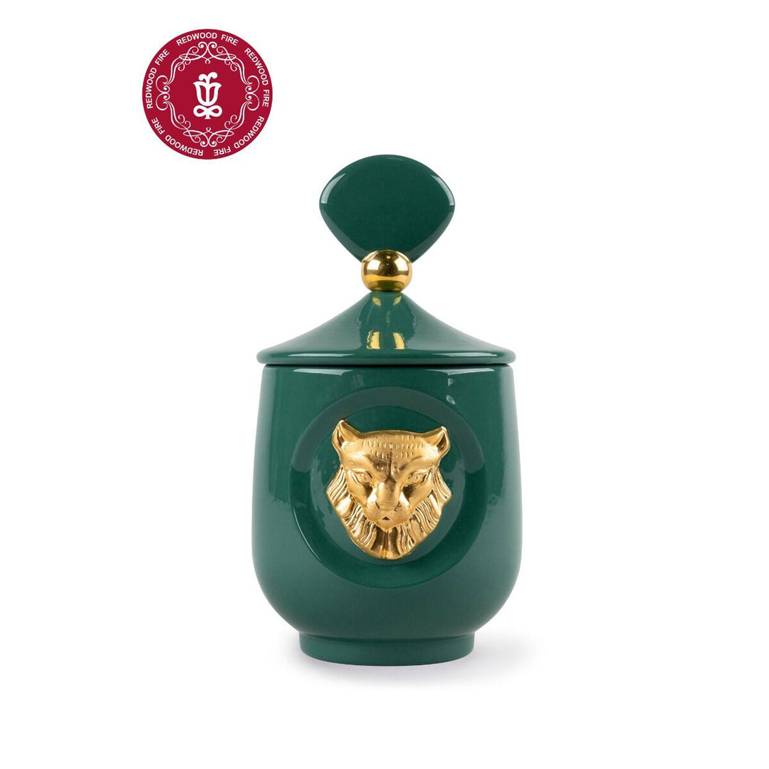 Lladro Lynx candle Luxurious animals. Redwood fire Scent - 01040259