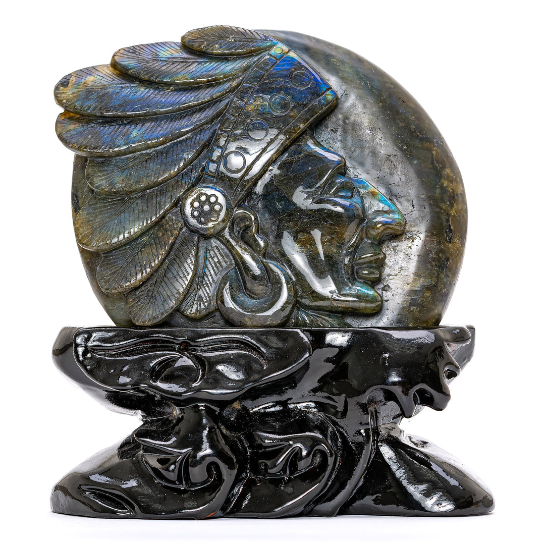 Labradorite Chief with Headdress