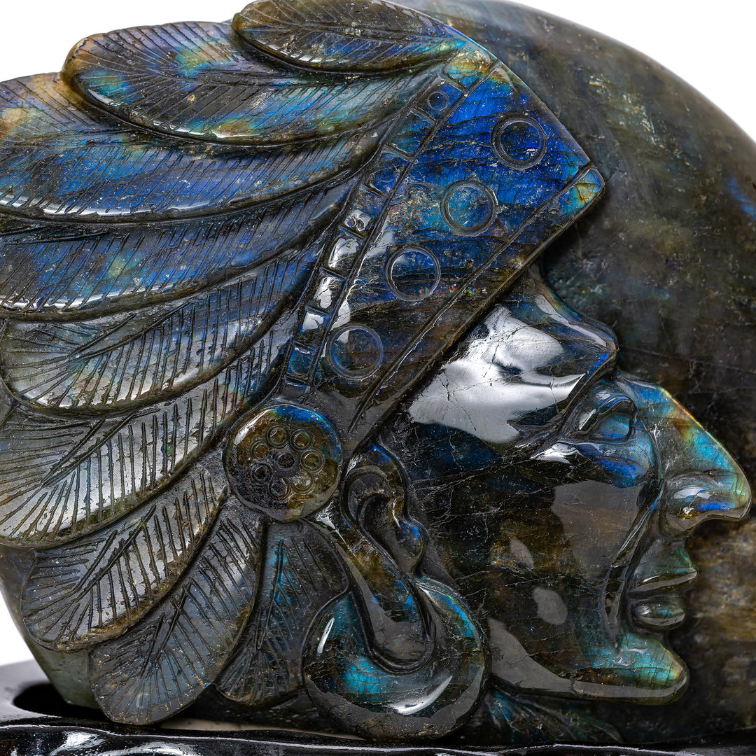 Labradorite Chief with Headdress