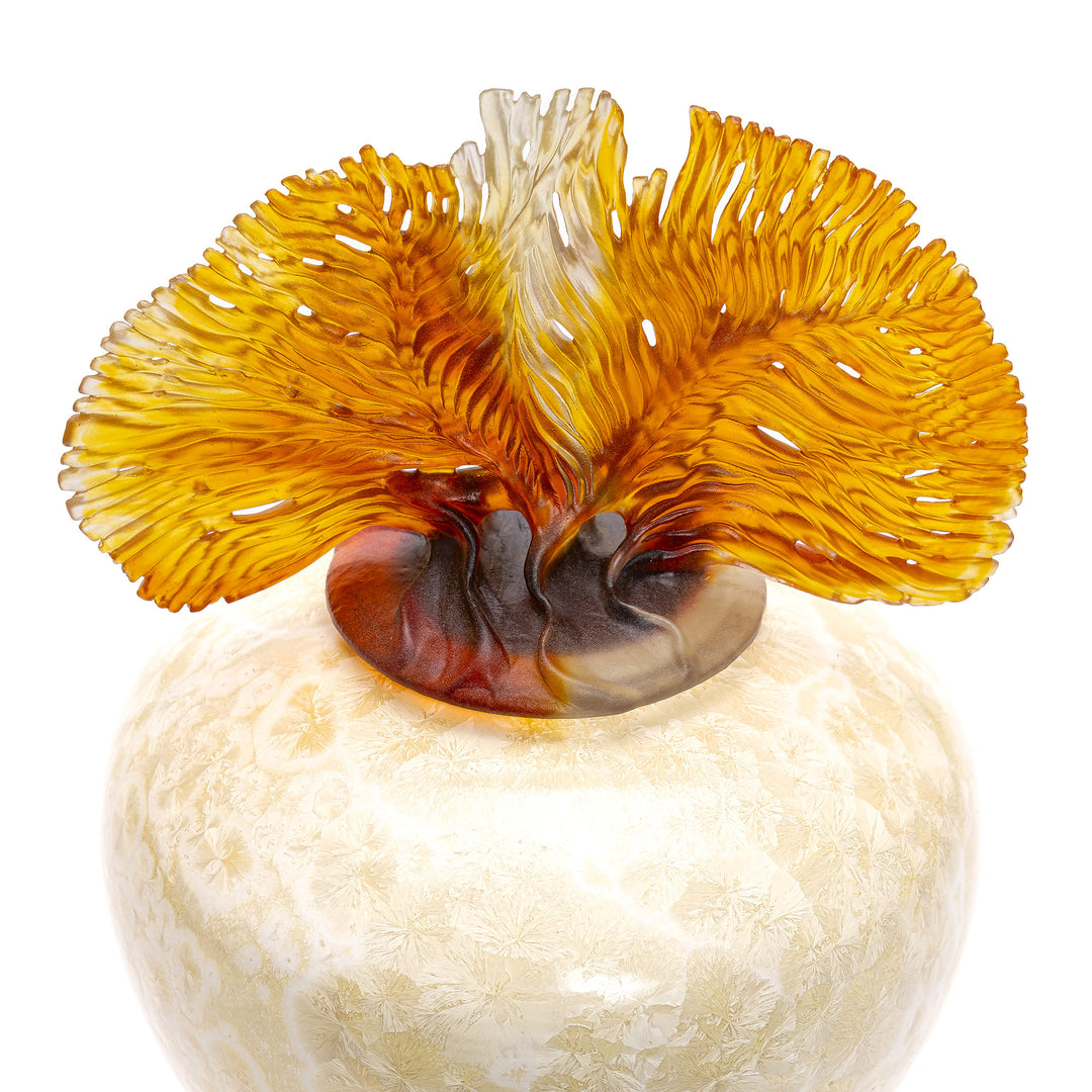 Luxurious Ocean Amber Vase reflecting the beauty of marine life