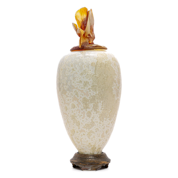 Handcrafted Porcelain Vase with Floral Motif