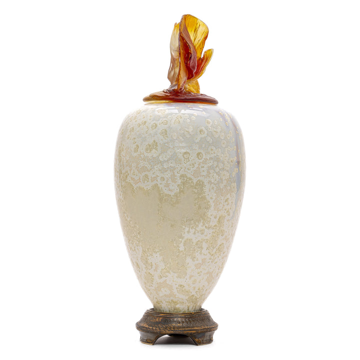 Fine Art Vase with Crystalline Glazed Speckles