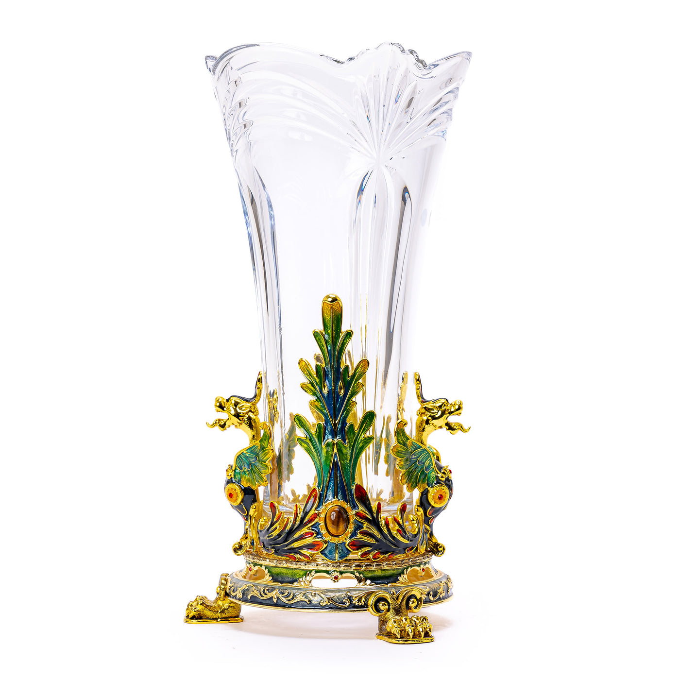 Crystal Dragon Vase