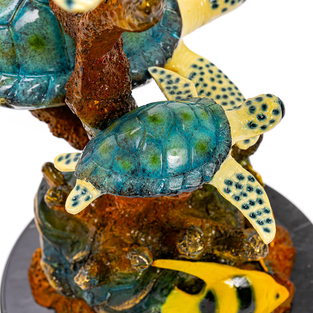 Bronze 5 Turtle Sculpture