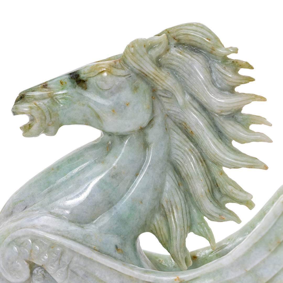 Pair Jade Pegasus Horses