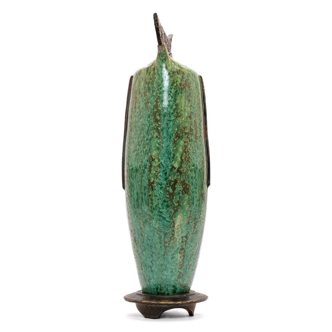 Unique Emerald Green Vase by Debra Steidel
