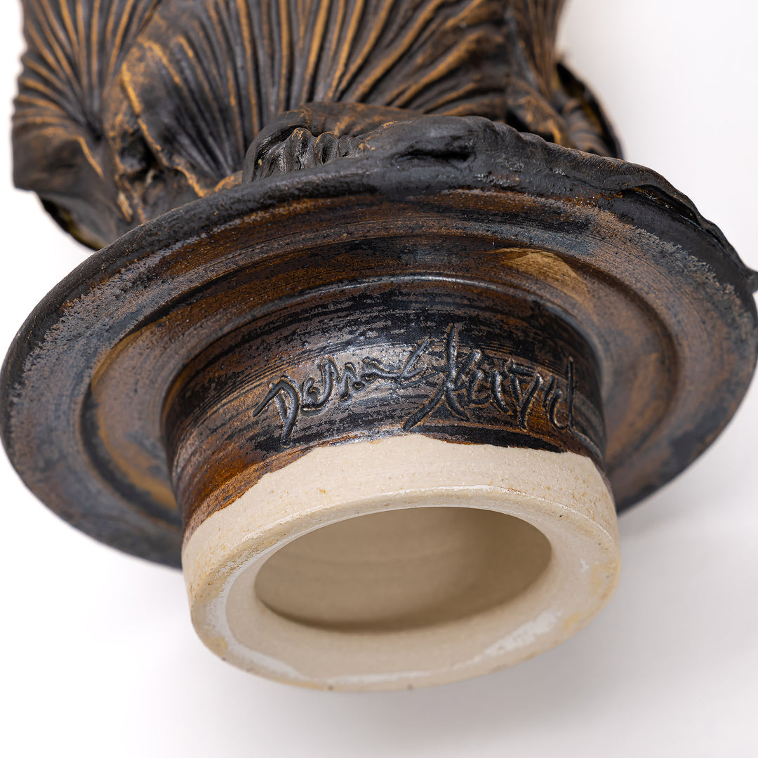 Elegant Sea-Inspired Vase with Bronze Details