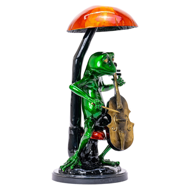 Bronze Frog Playing Cello