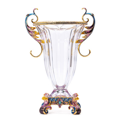 Bronze & Crystal Vase