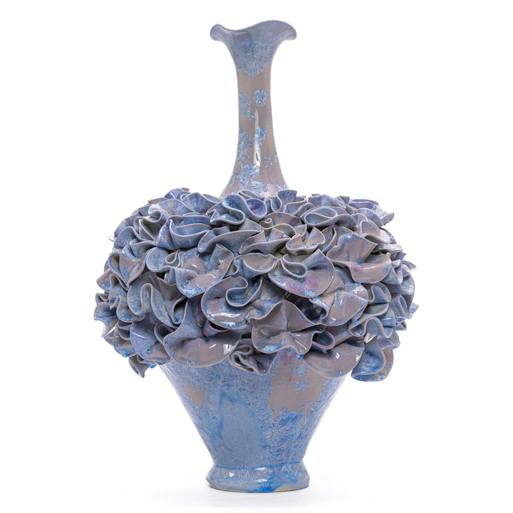 Unique Artisan Crafted Lilac Porcelain Vase