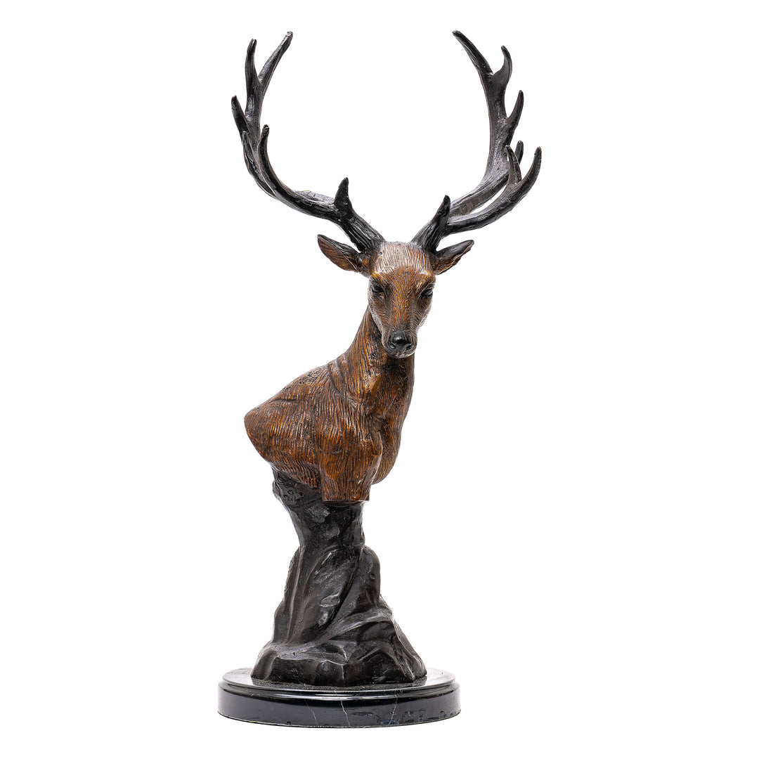 Majestic Bronze Deer Head