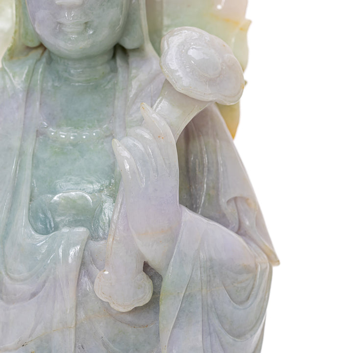 Large Lavender Jade Guanyin