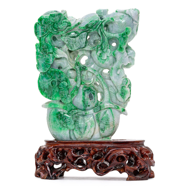 Jade Monkey & Flower Basket