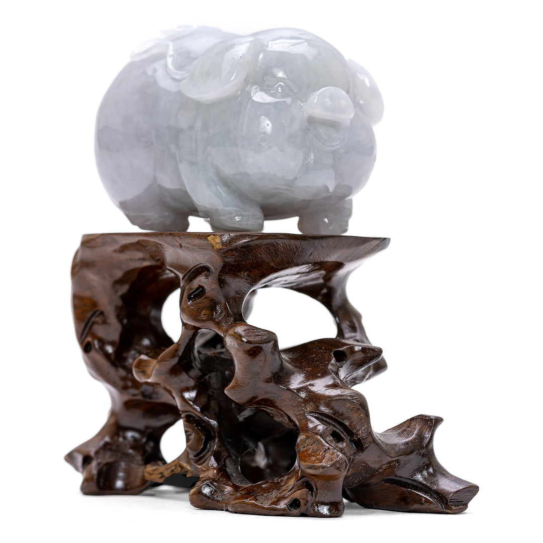 Miniature Jade Pig Sculpture