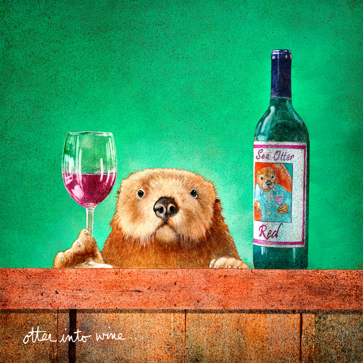 Will Bullas Otter into Wine on Metal from The Happy Hour Collection Image #1