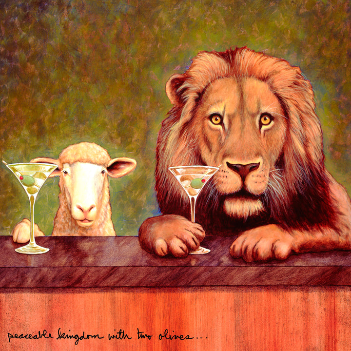 Will Bullas Peaceable Kingdom with Two Olives on Metal from The Happy Hour Collection Image #1