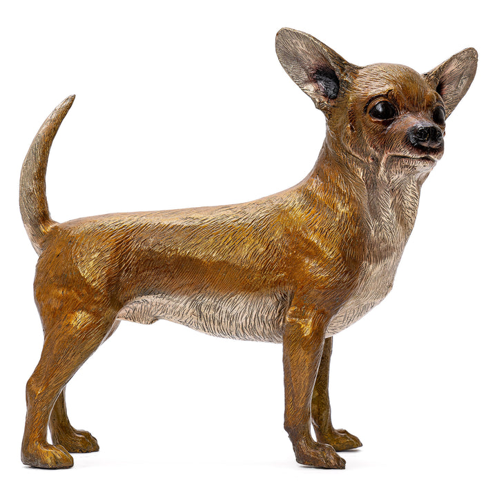 Elegance in Bronze - All Bronze Standing Chihuahua