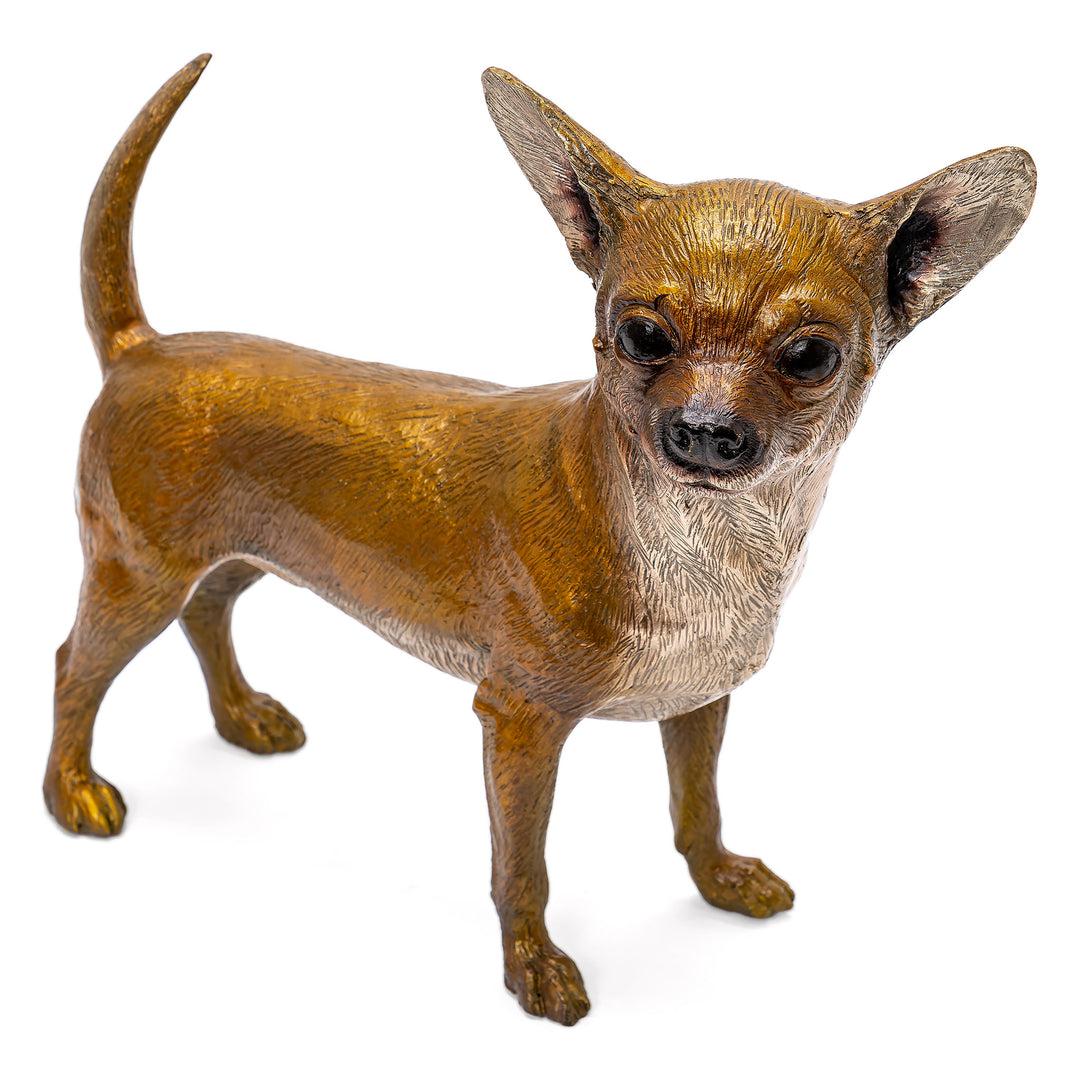 Cherish Your Furry Friend - Bronze Standing Chihuahua