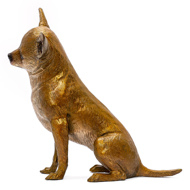 Bronze Sitting Chihuahua