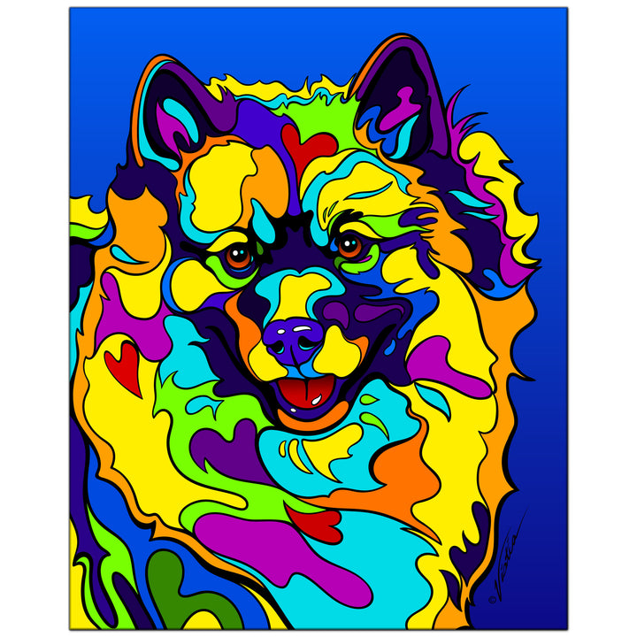 Keeshond on Metal from The Colorful World of Michael Vistia Image #1