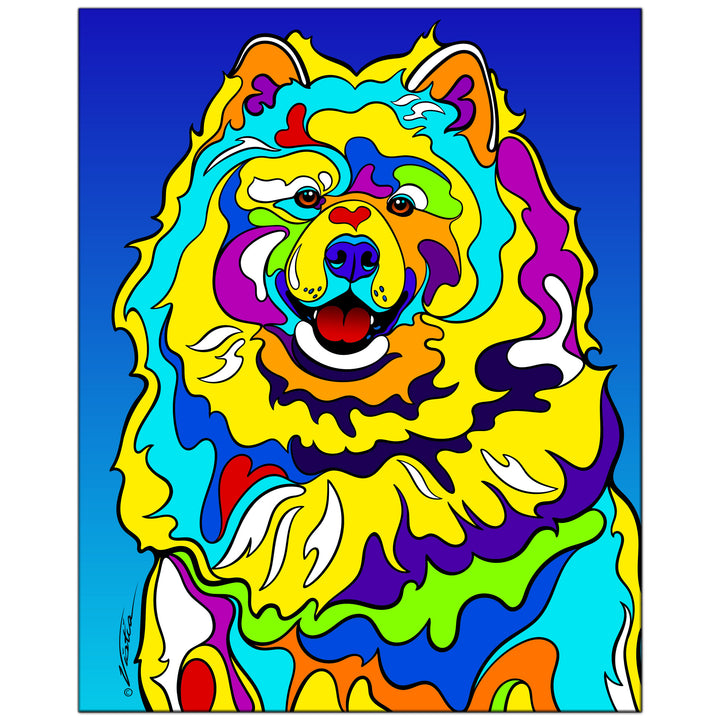 Samoyed on Metal from The Colorful World of Michael Vistia Image #1