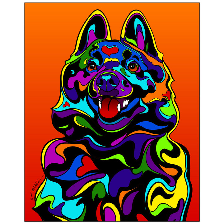 Schipperke on Metal from The Colorful World of Michael Vistia Image #1
