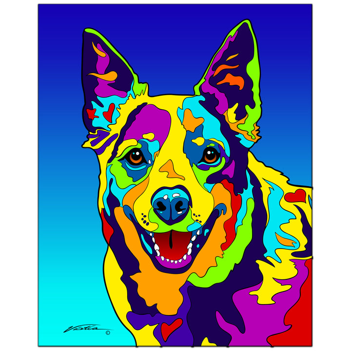 Australian Cattle Dog on Metal from The Colorful World of Michael Vistia Image #1