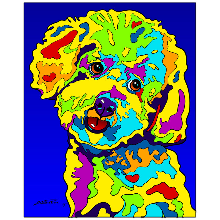 Bichon #1 on Metal from The Colorful World of Michael Vistia Image #1