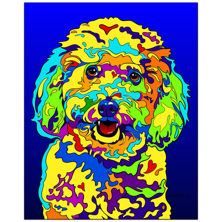 Bichon #2 on Metal from The Colorful World of Michael Vistia Image #1